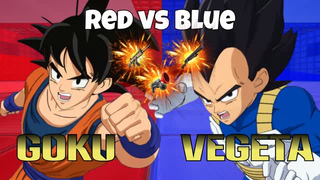 GOKU VS VEGETA RED VS BLUE
