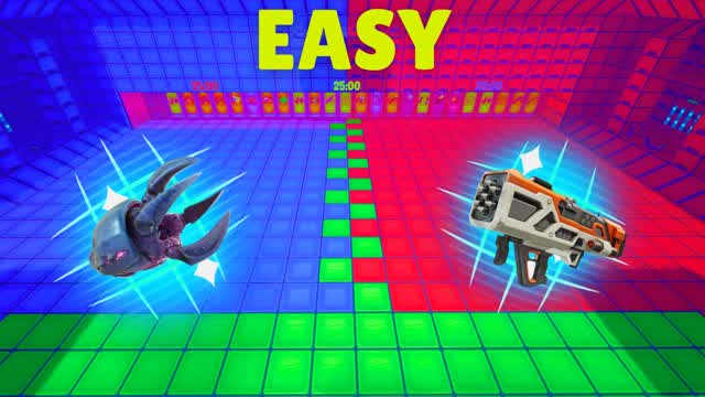 EASY RED VS BLUE VS GREEN 💙❤️💙