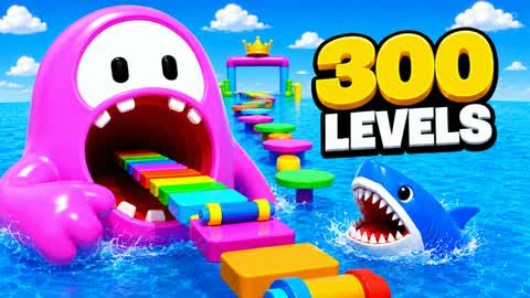 👑 FALL GUYS 300 LEVELS PARKOUR OBBY 🌈