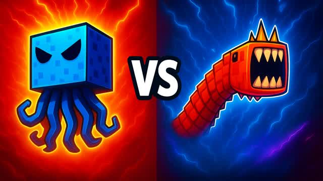 🔴🔵RED VS BLUE WORM VS OCTOPUS🔵🔴