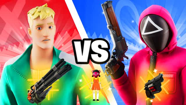 SQUID GAME DOLLFIGHTS RED VS BLUE ëŹžìŽ êČì