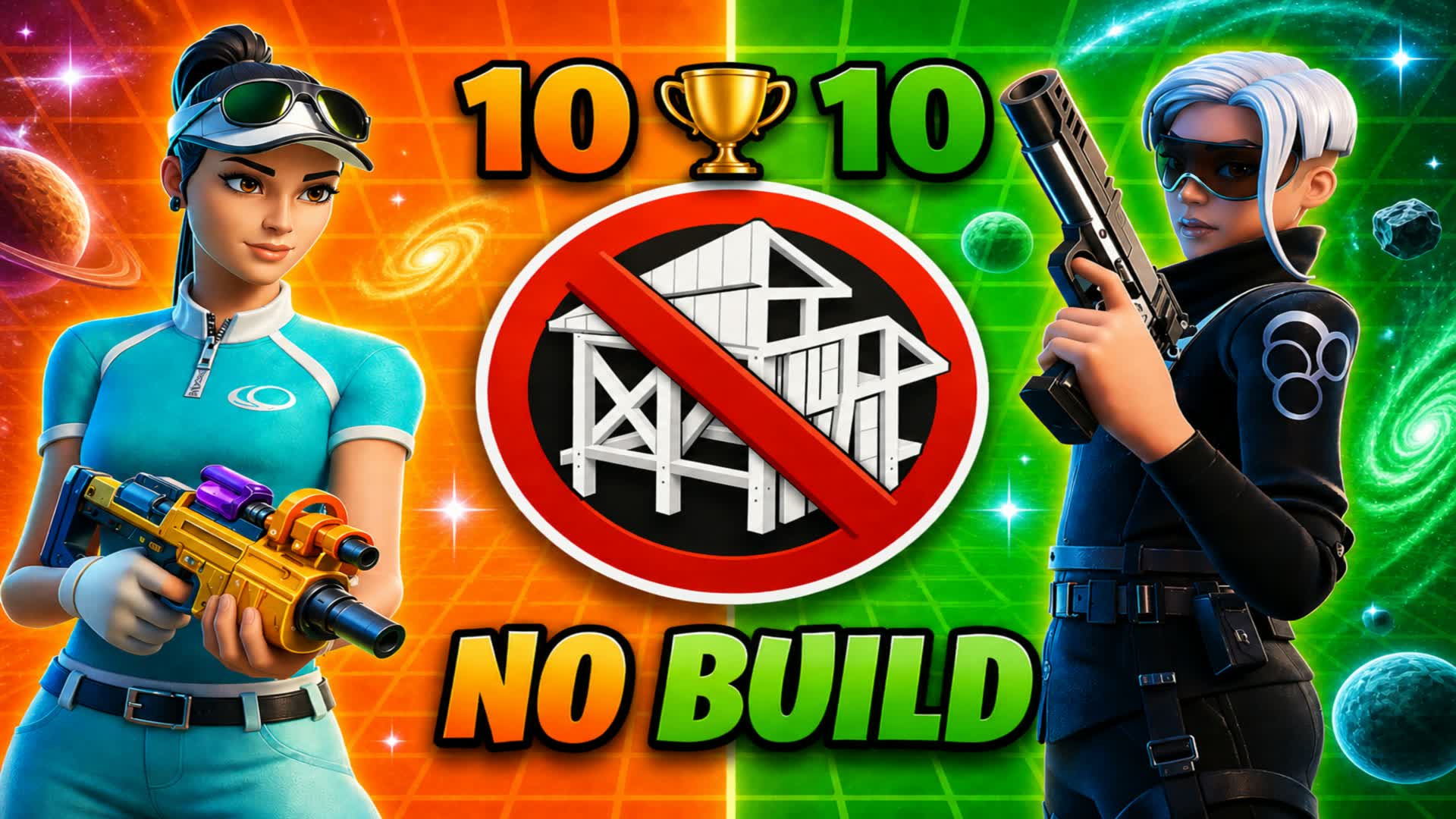 ⚔️ Crazy No-Build Orange vs Green ⚔️