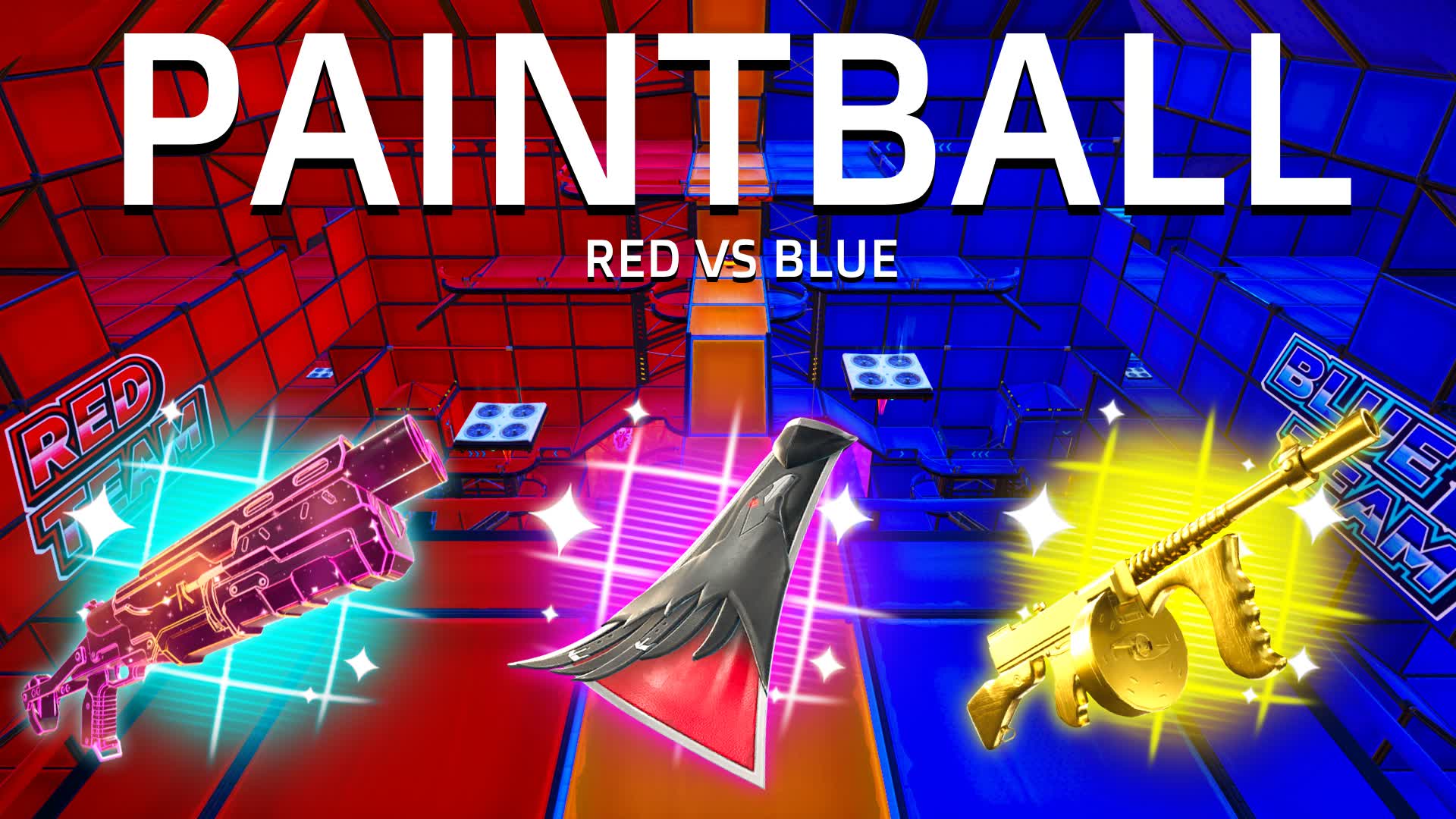 RED VS BLUE PAINTBALL 🔴🔵