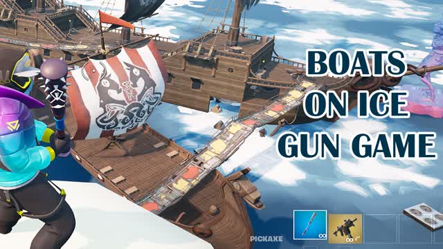 Boats on Ice **GUN GAME** Power ups!