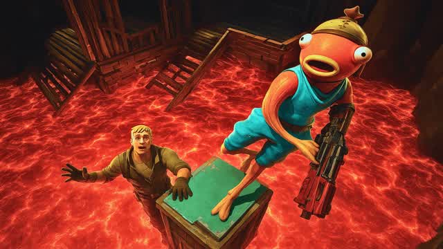 1V1 LAVA BUILD FIGHTS [NEW WEAPONS]