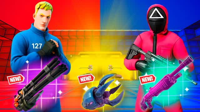 SQUID GUARD VS PLAYER RED VS BLUE