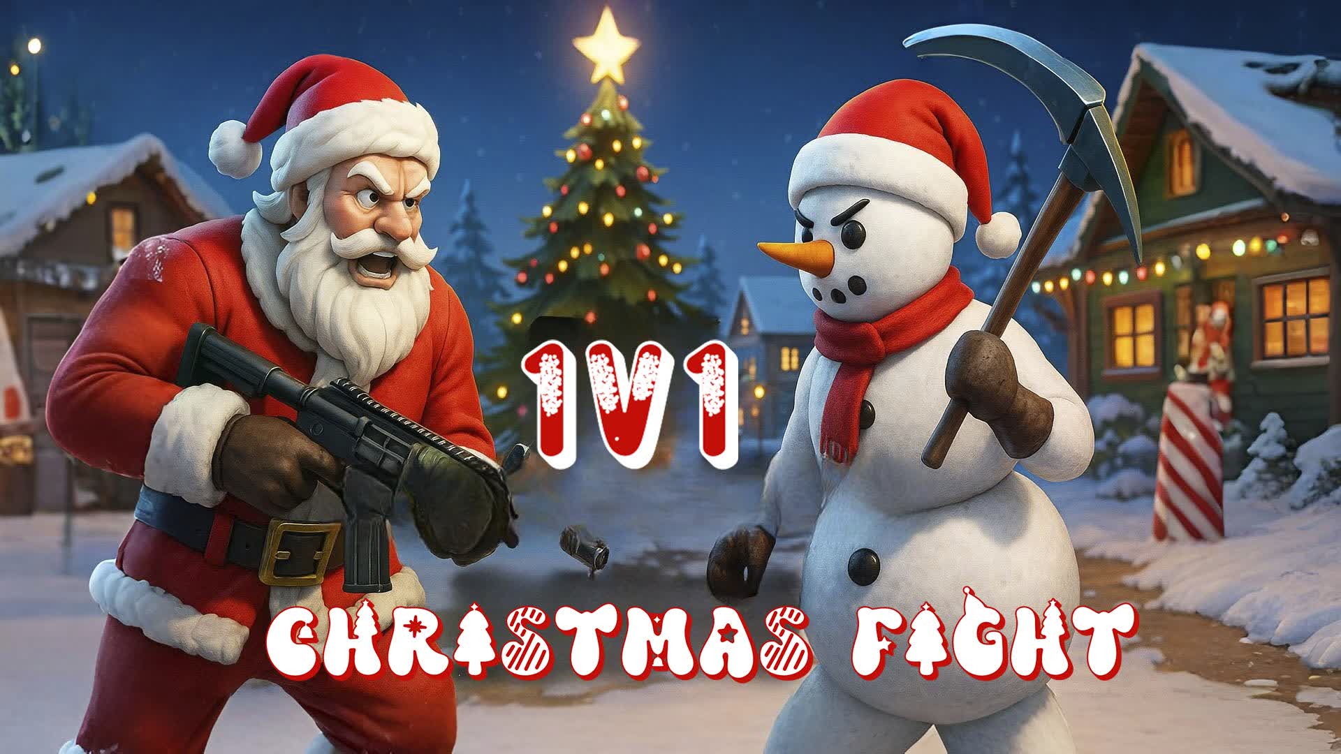 🎅 CHRISTMAS 1v1 ☃️ SNOWMAN vs SANTA 🎄