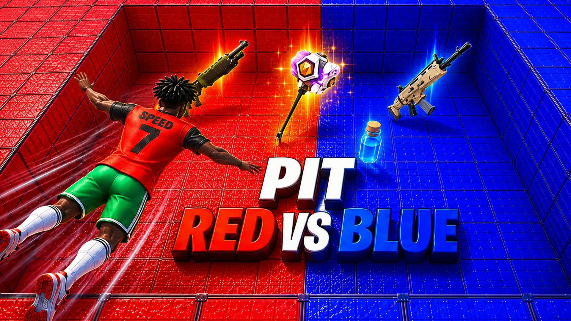 PIT RED VS BLUE -ALL GUNS AND RIDES🔴🔵