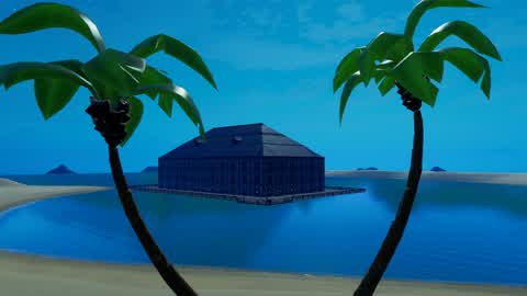 Door house in the middle of an island