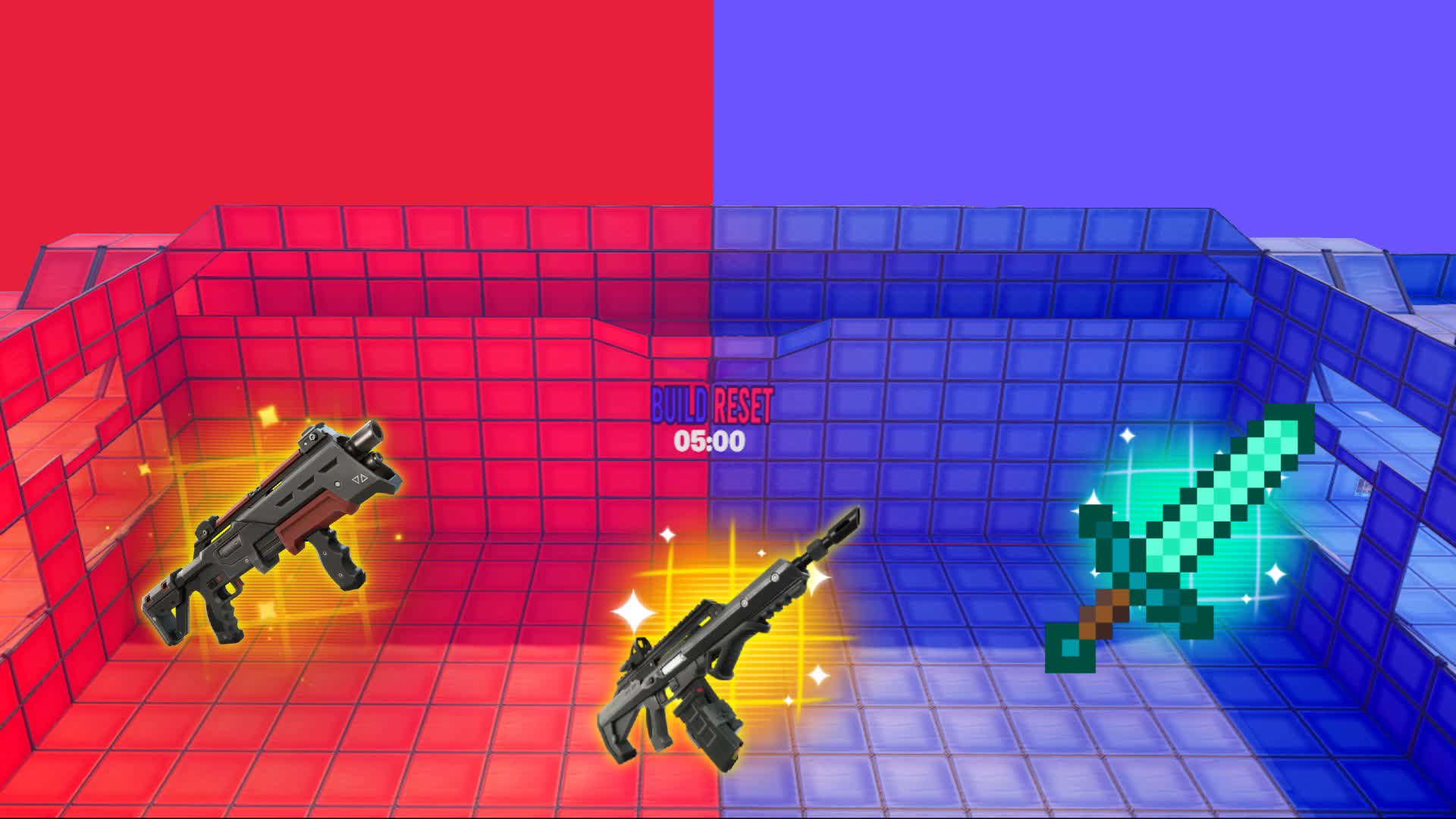 CUSTOM WEAPON CHAOS🌟 RED VS BLUE 🔴🔵