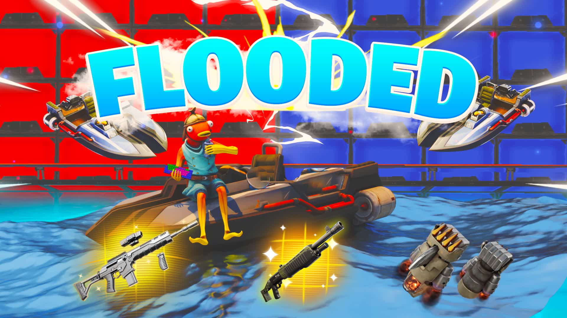 Flooded Red vs Blue