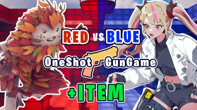 Red vs Blue 💥OneShot 🔫Gungame!!+ITEM