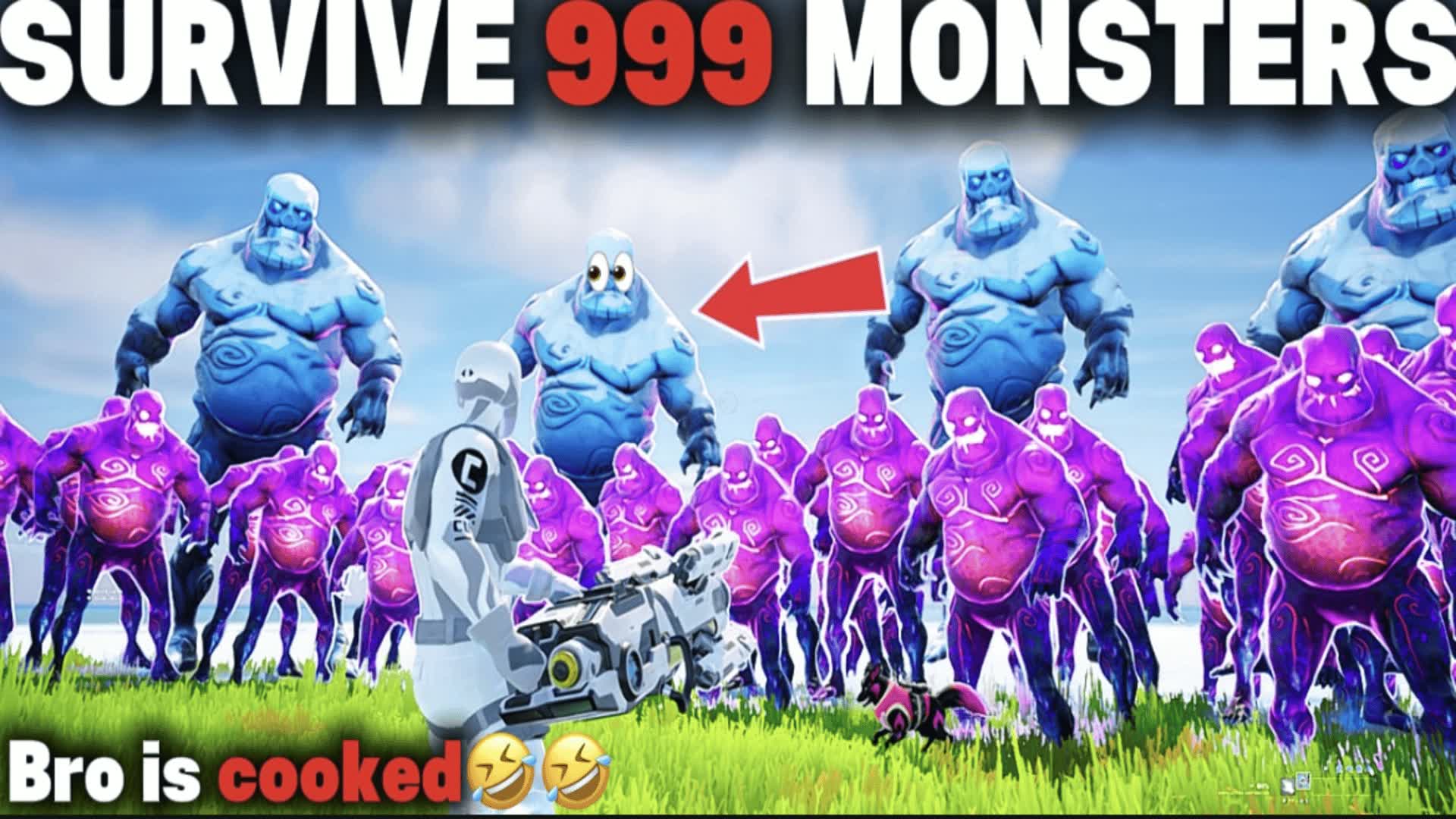 SURVIVE 999 MONSTERS AND MAKE A BASE