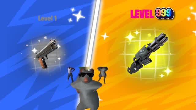 CRAZY GUN GAME🔫 1ST Person🎥1 SHOT🌠