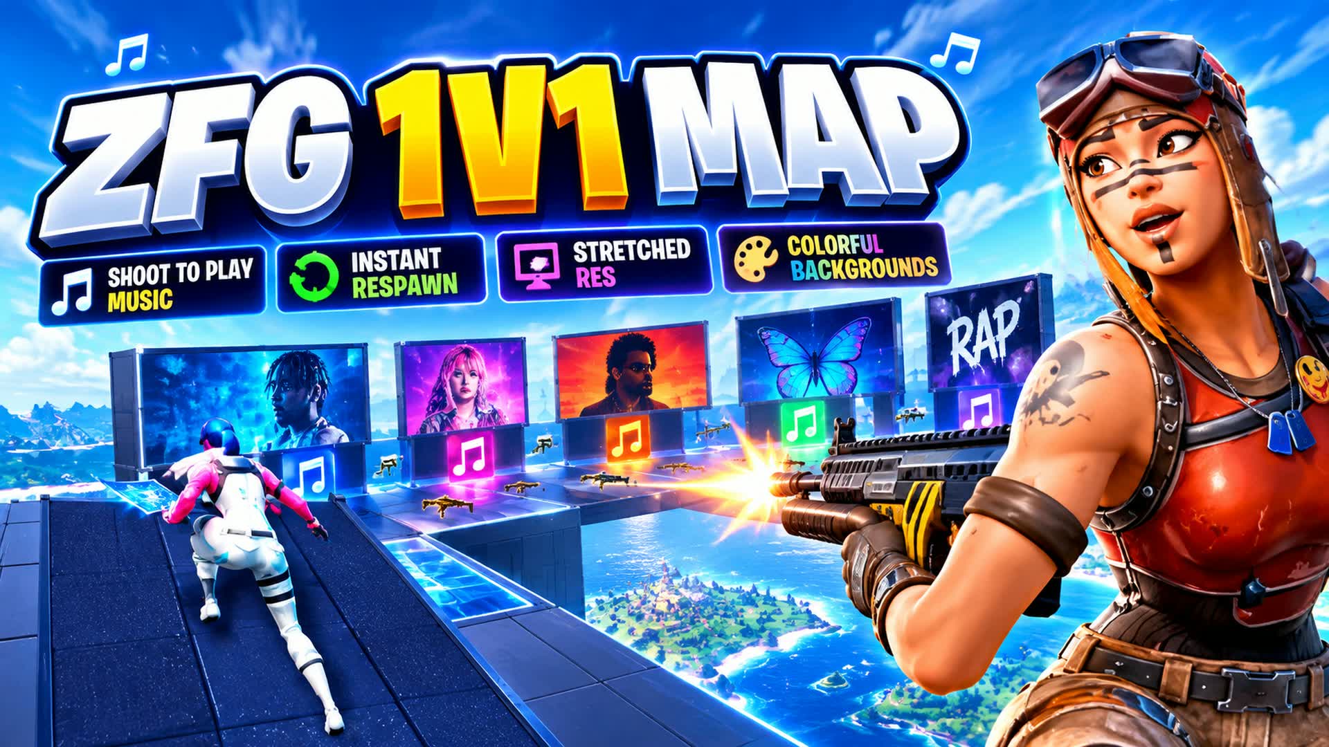ZFG 1V1 BUILD FIGHTS 🎵 STRETCHED RES
