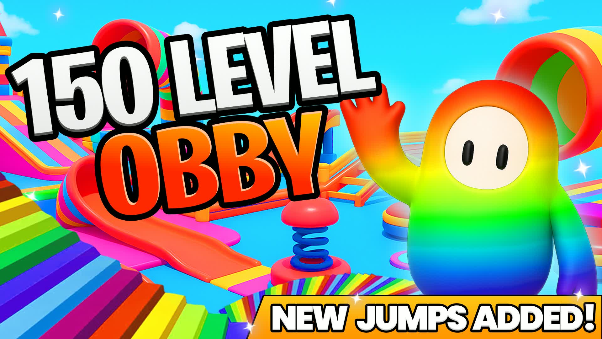 🌈FALL GUYS 150+ OBBY PARKOUR