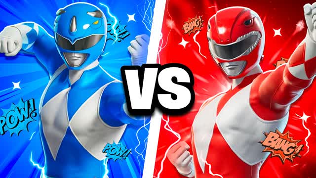 TMNT CHAOS POWER RANGERS RED VS BLUEđŽđ”