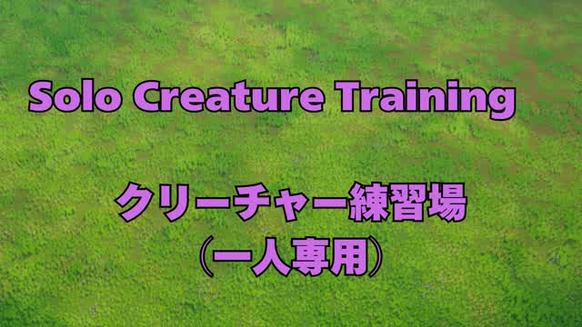 Solo Creature Training　クリーチャー練習場（一人専用）