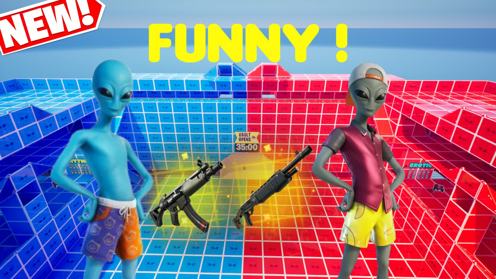 面白いエイリアンレッド対ブルー