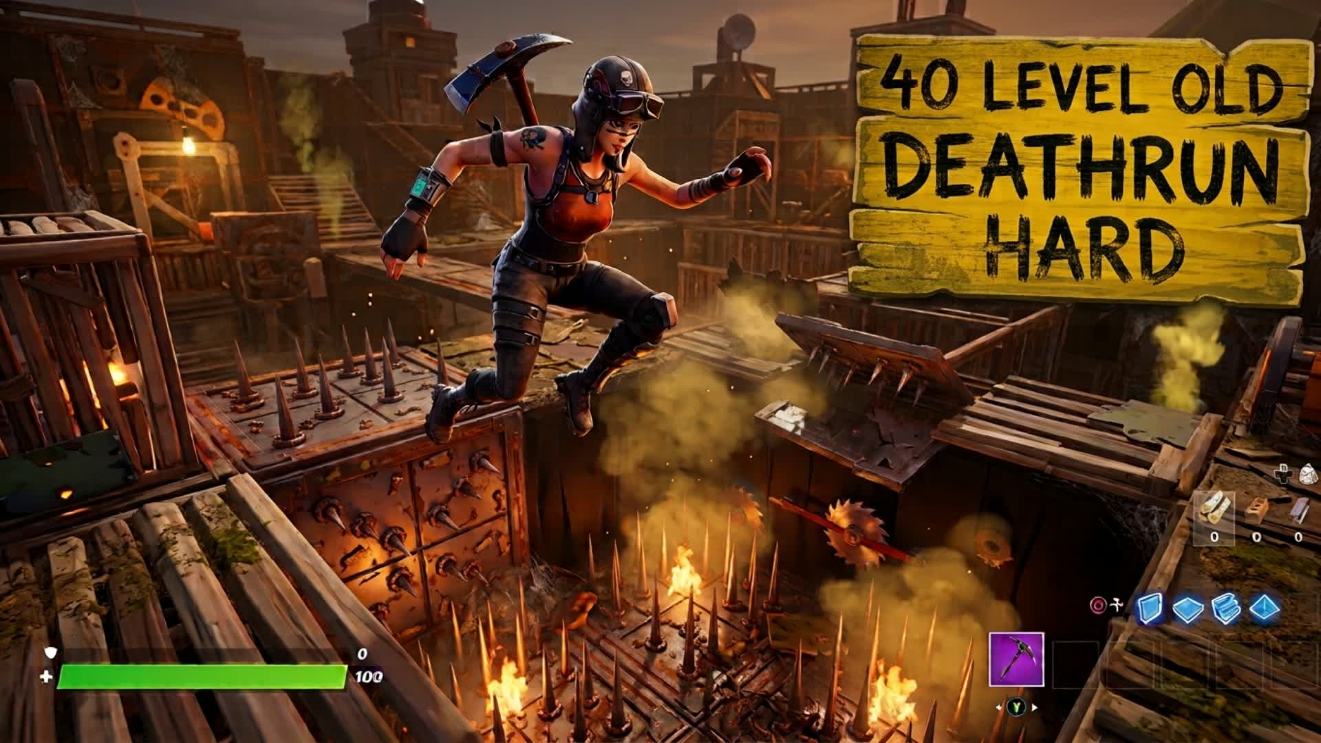 40 Level old deathrun HARD — Fortnite island 1425-6185-6523 by Fufy2009