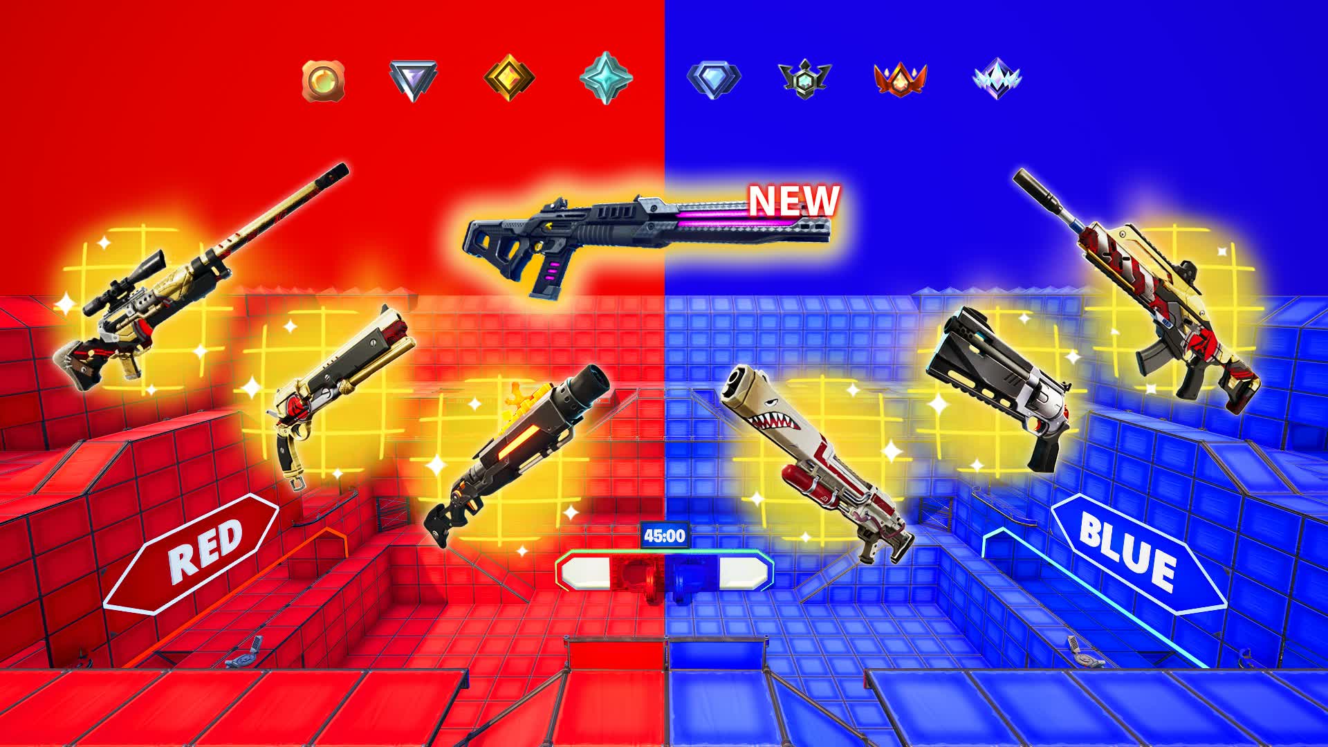RED VS BLUE 🔴🔵 - ⭐全武器 + TMNT