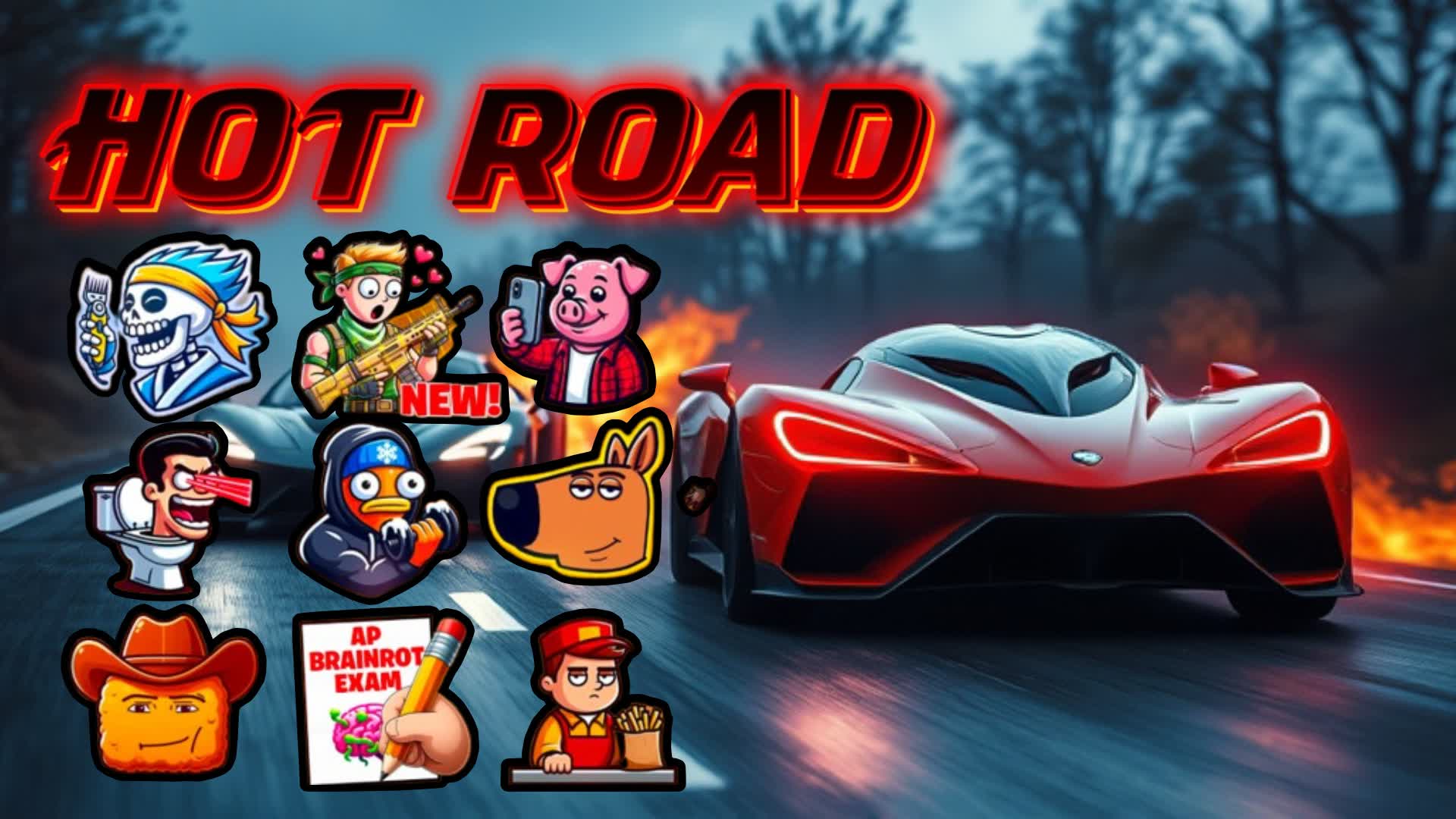 Meme Brainrot Road Drive Gun FFA 🚗 🤣