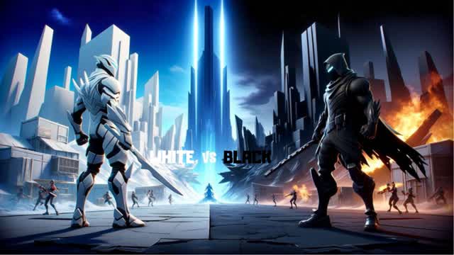 🔥⚪WHITE VS BLACK ! NO BUILD⚫🔥