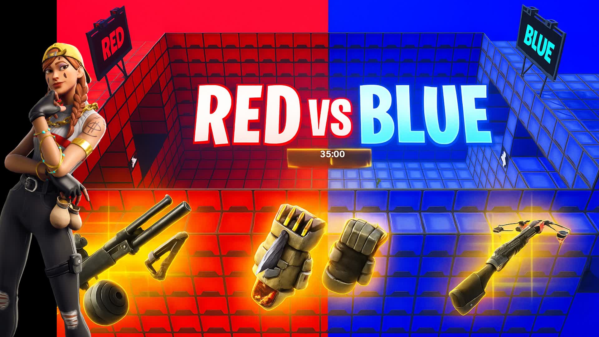 Crazy Red VS Blue with all weppons