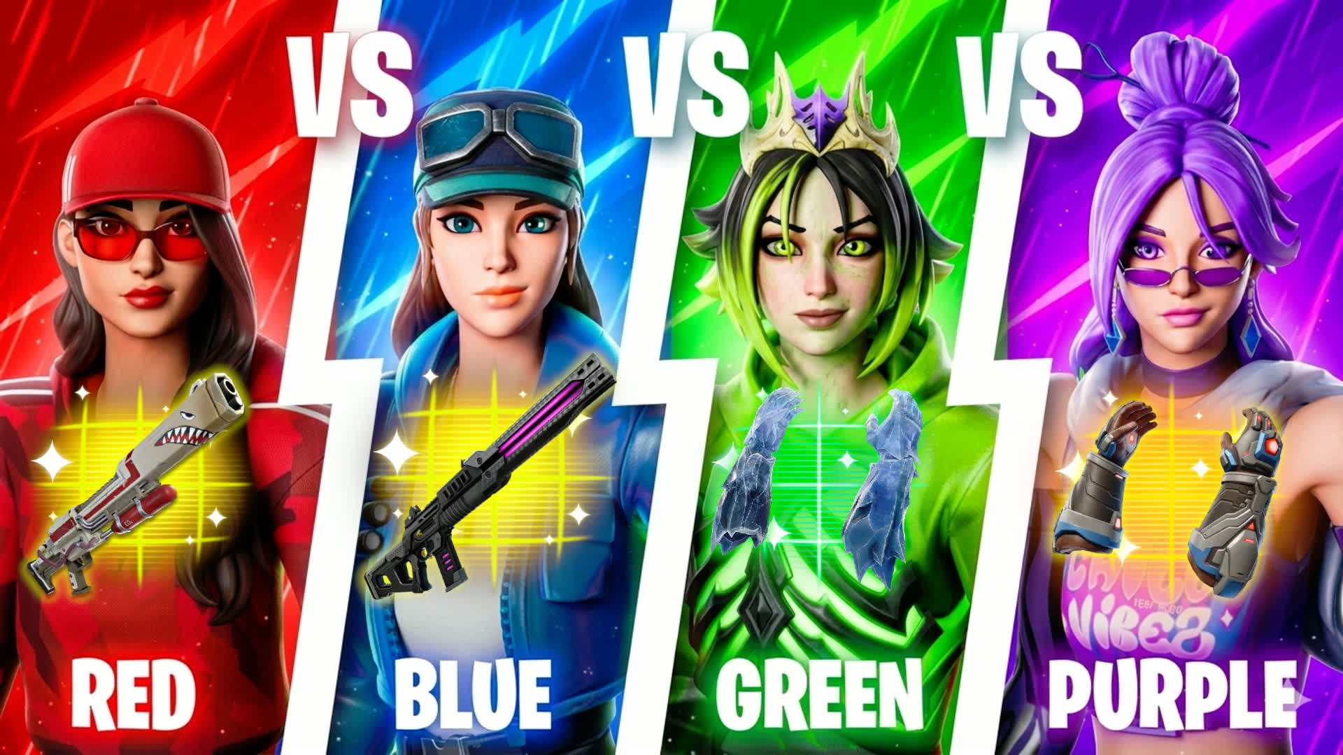 🔴 RED 🔵 BLUE 🟢 GREEN 🟣 PURPLE