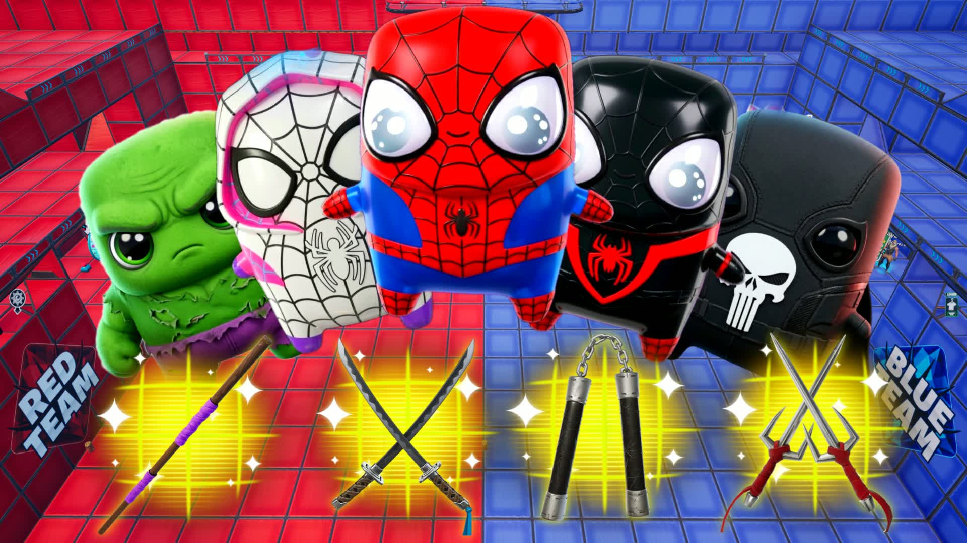TMNT SPIDER RED VS BLUE