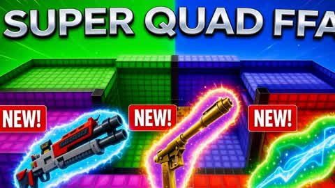 🔥 SUPER QUAD FFA – ALL WEAPONS 🔴🟢🔵🟣