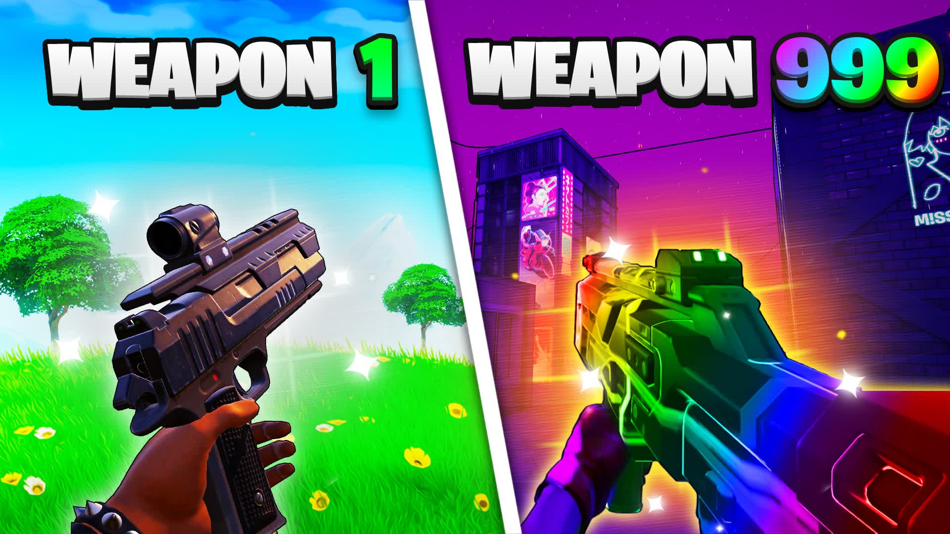 🤖CYBERPUNK GUN GAME 🔫ONE SHOT🎯 FPS