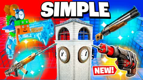 SIMPLE TILTED TOWER RED VS BLUE 🔴🔵