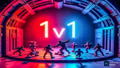 Mapa red vs blue 1v1✨