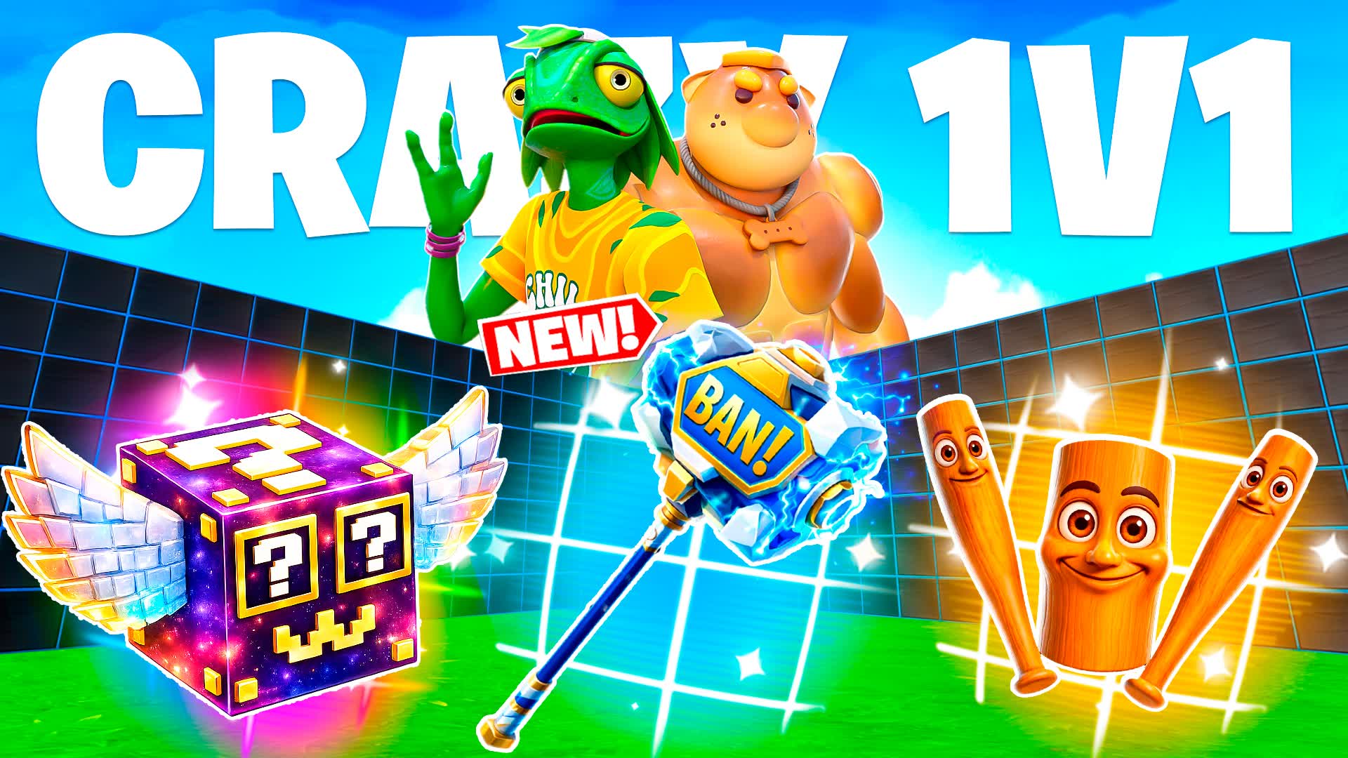 CRAZY 1V1 FFA - ALL GUNS & RIDES