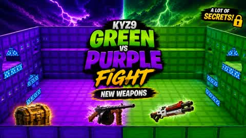 🟢GREEN VS PURPLE 🟣 NEW WEAPONS🔫KYZ9