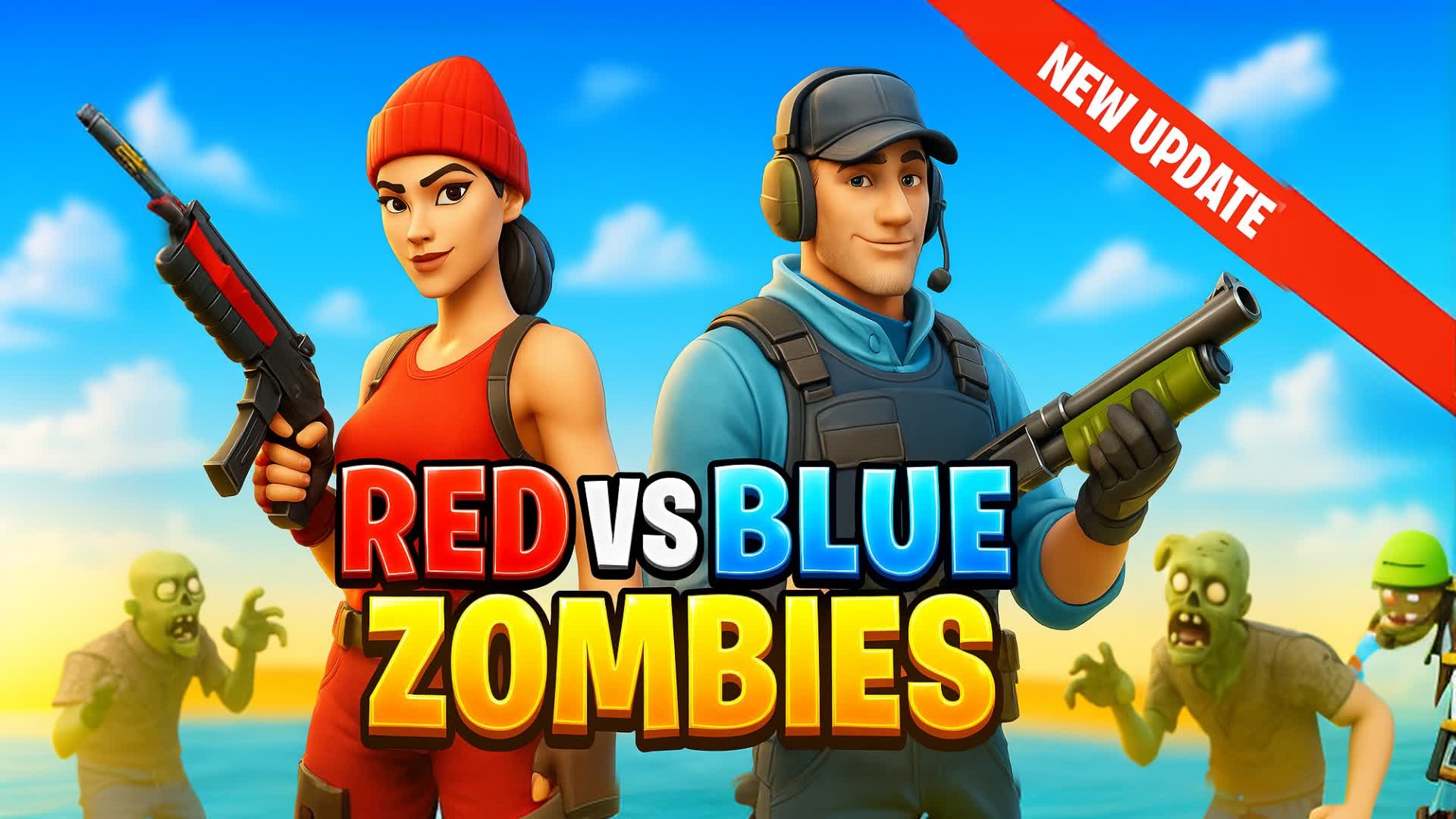 🔴Zombies Red vs Blue 🔵