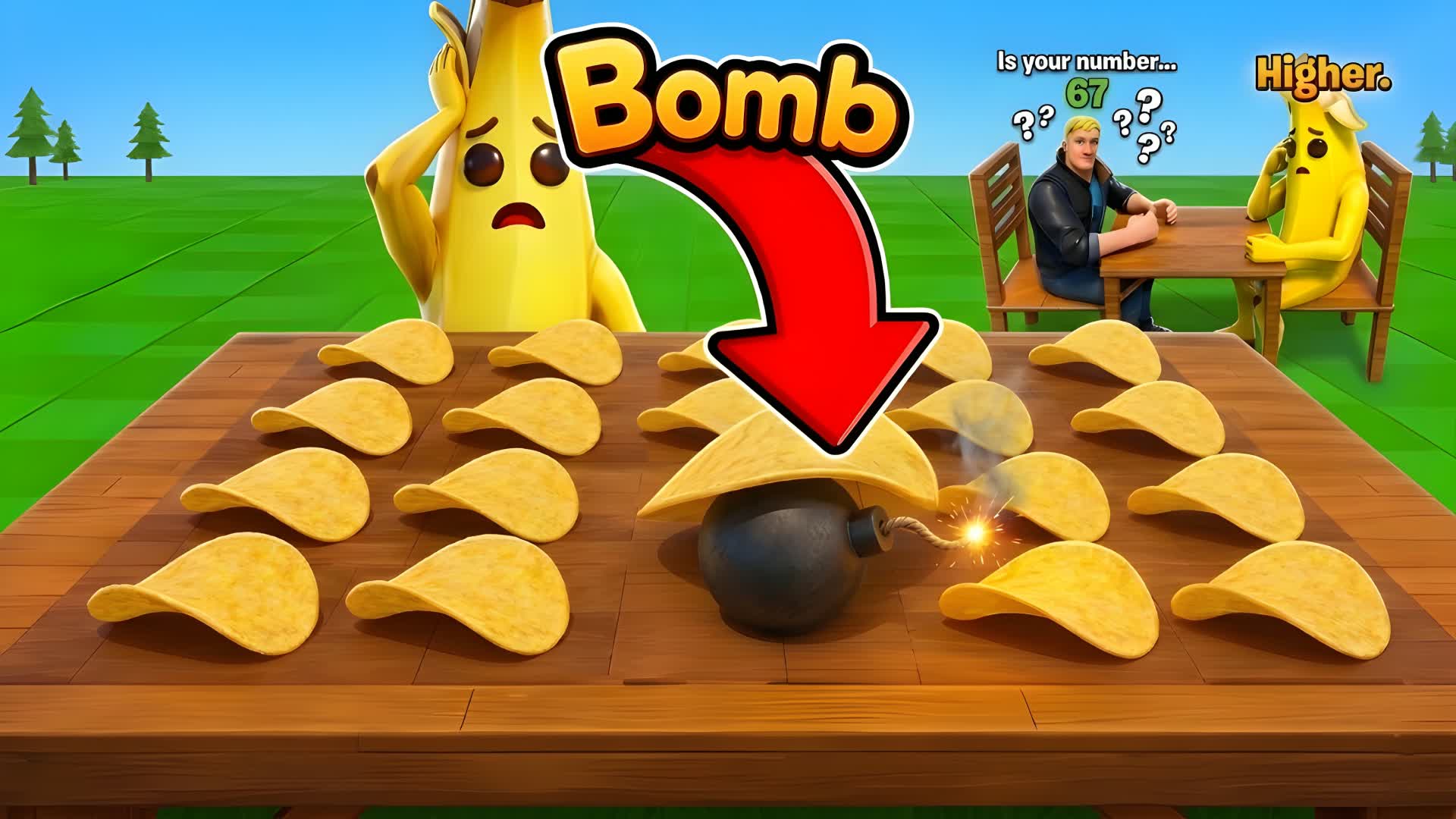 ポテトチップス 🍟 対 バクダン 💣💥 | ナンバーゲーム 🔢