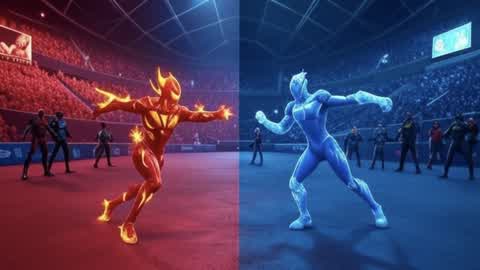 SUPERHERO 🔴 Rojo contra azul 🔵