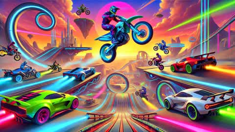 dirt bike & car sandbox freestyle🏍️🚗
