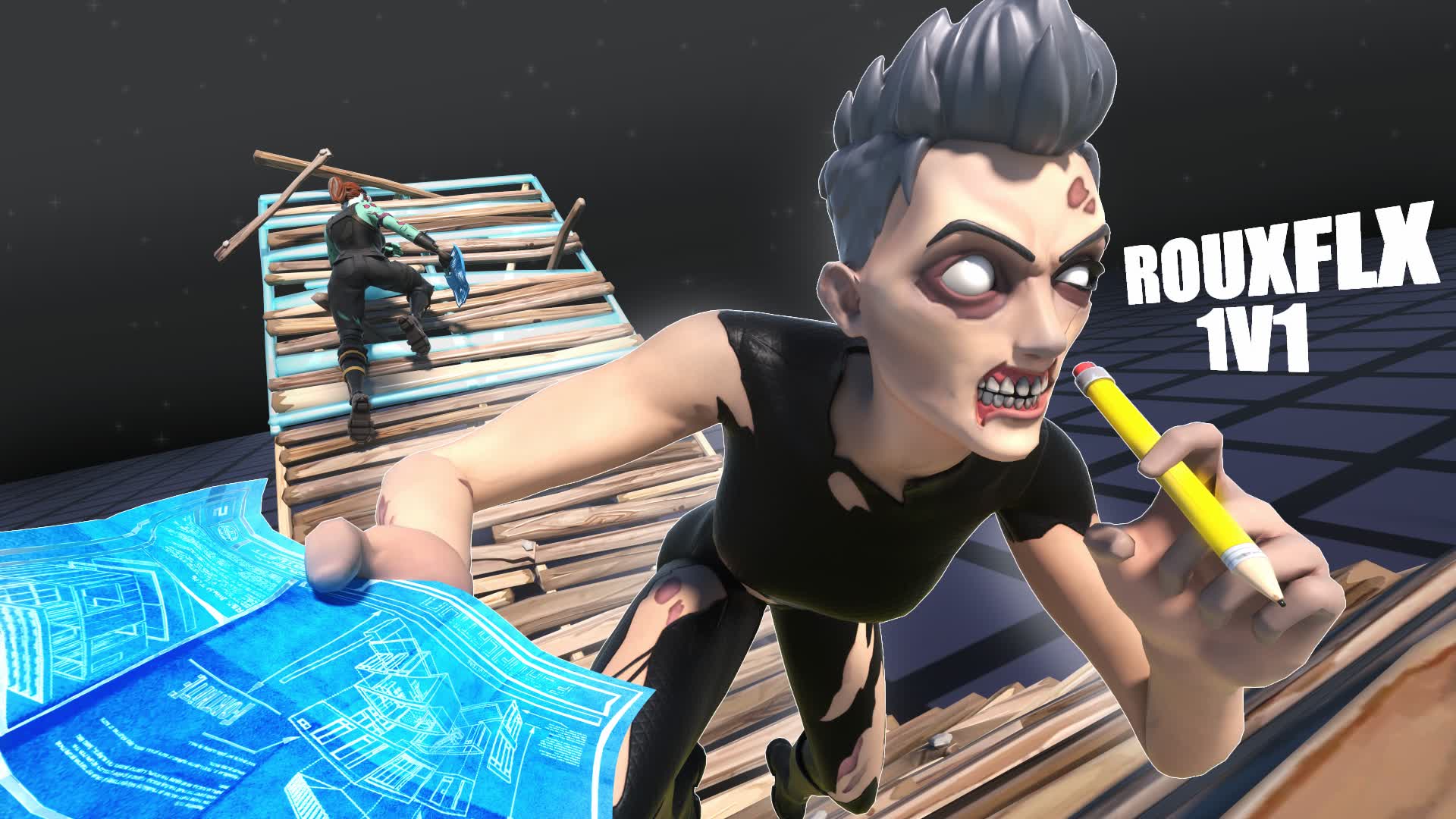 Rouxflx 1V1 build fight ( 200 PUMP )