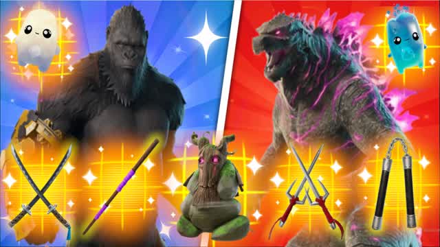 TMNT GODZILLA VS KONG đ RED VS BLUEđŽđ”