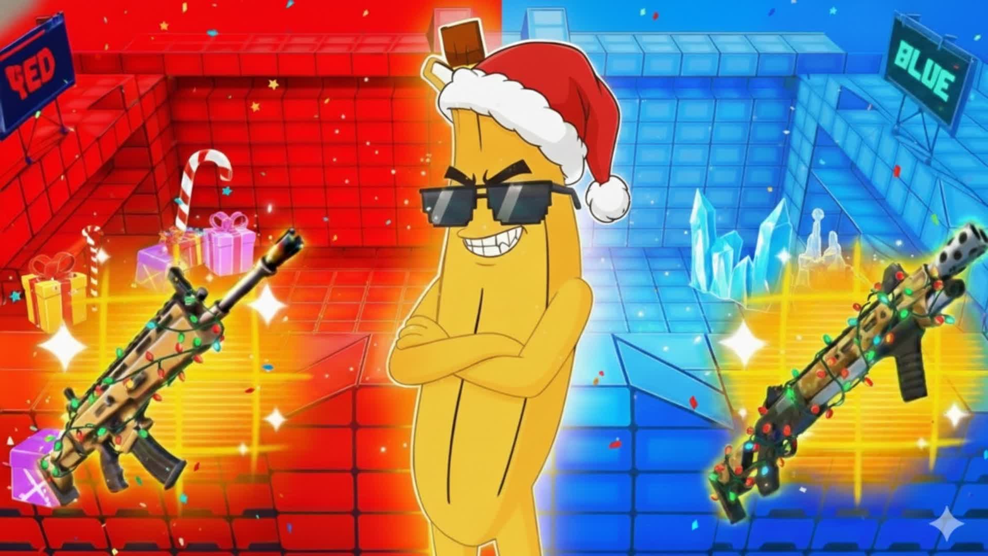 MEGA BANANA RED VS BLUE🔴🔵CHRISTMAS