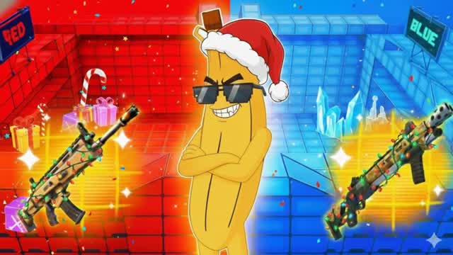 MEGA BANANA RED VS BLUE🔴🔵CHRISTMAS