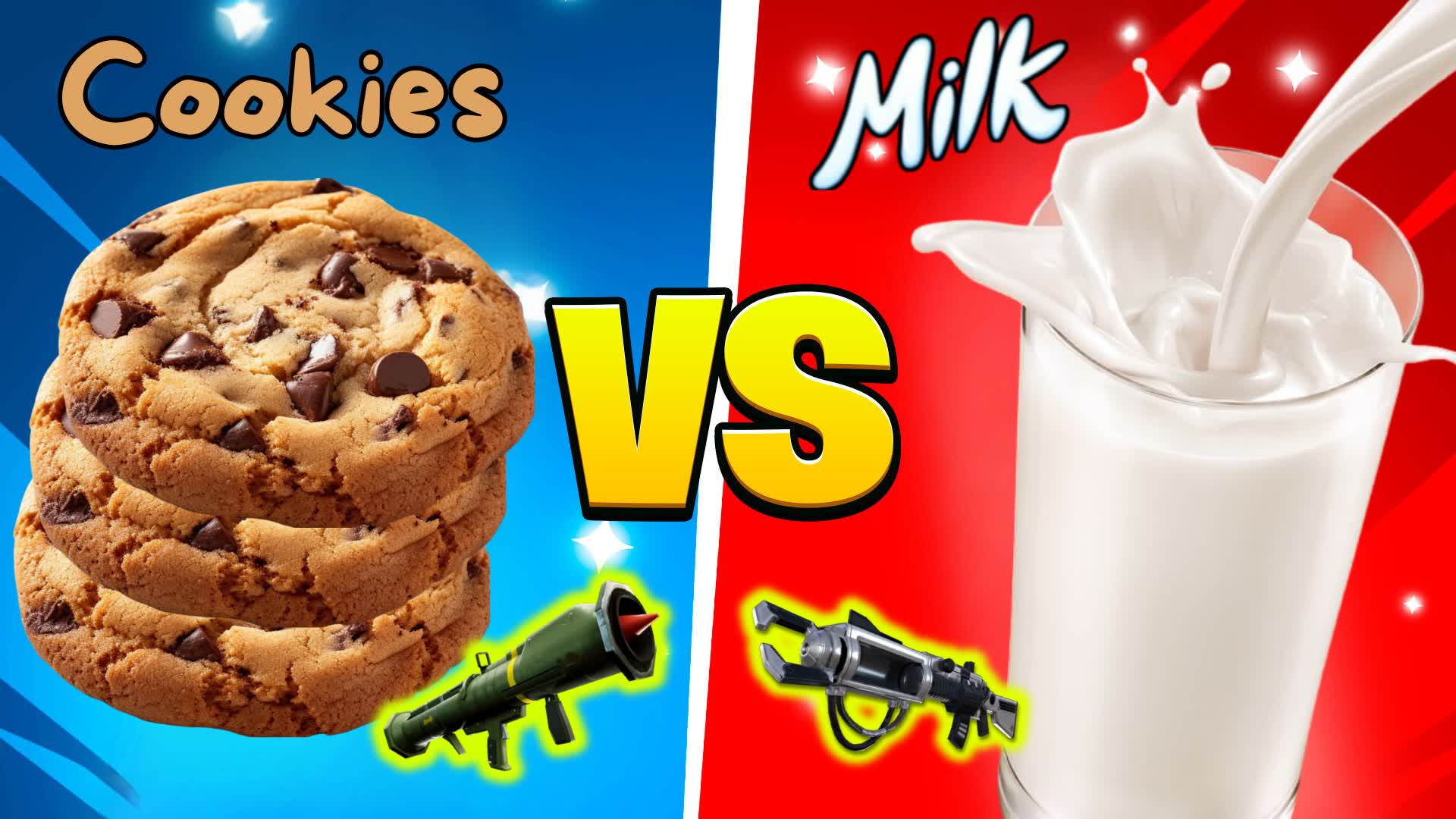 COOKIES VS MILK 🔵🔴