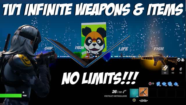 1v1 INFINITE WEAPONS & ITEMS