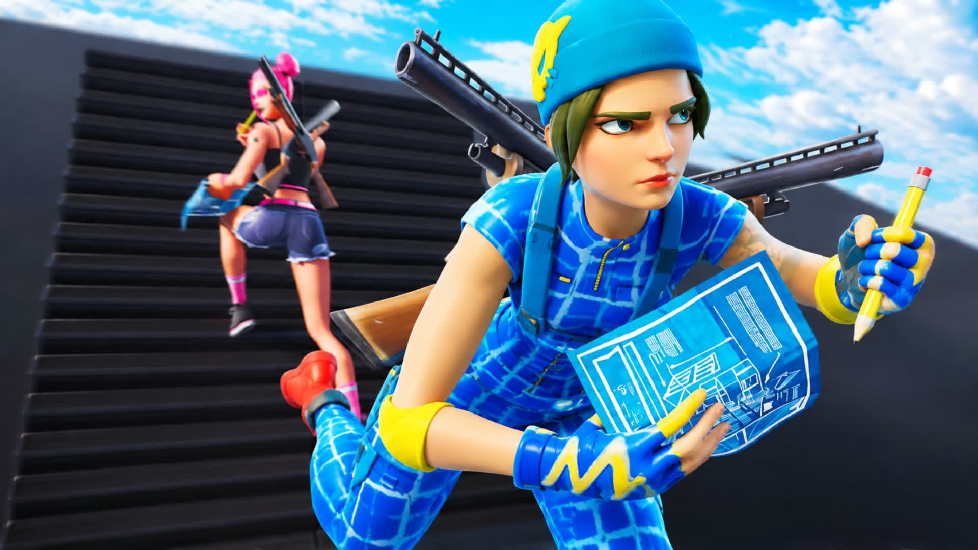 1v1 Build Fight With 41 Emote