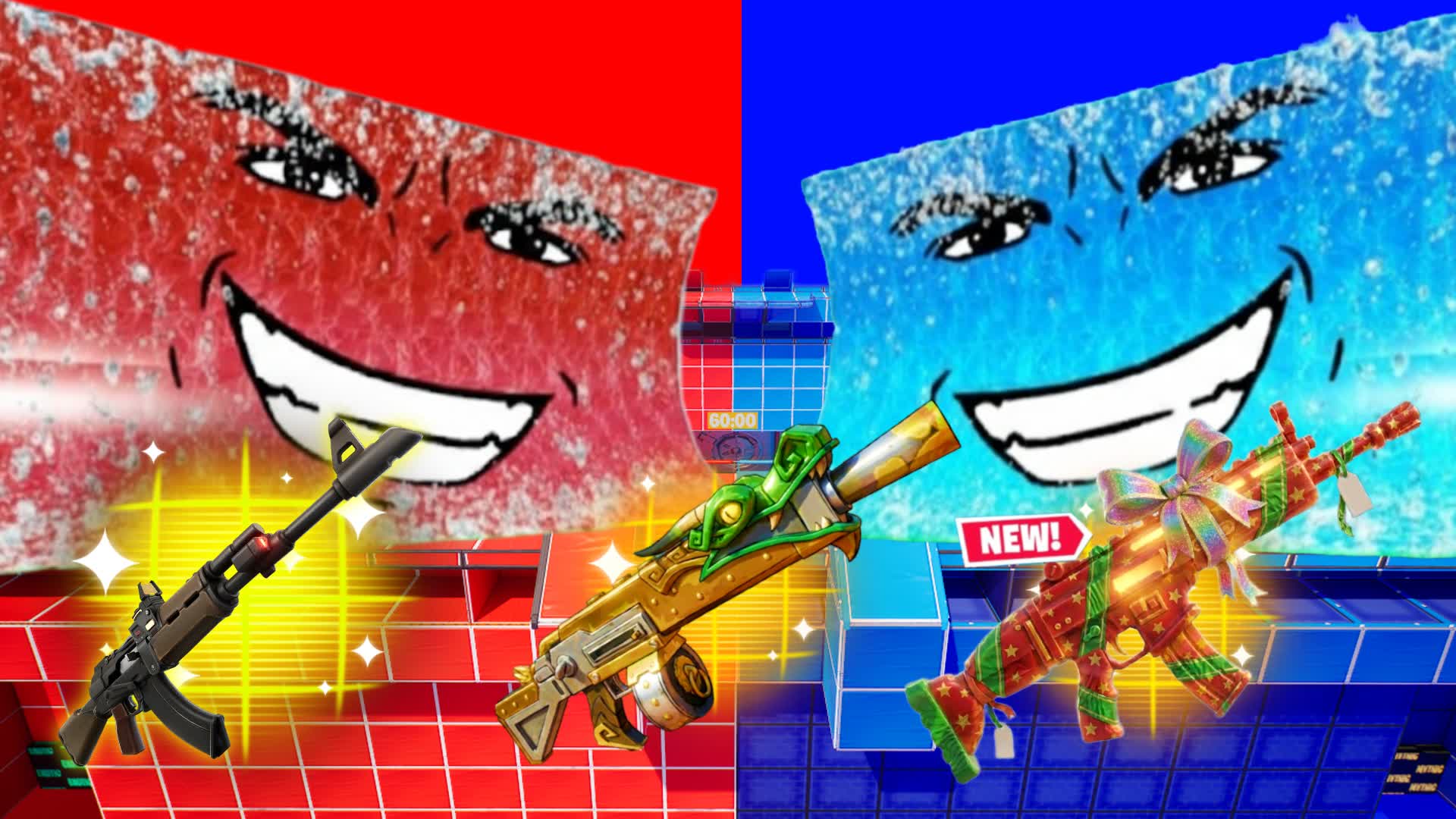 red vs blue amazing battle 🔴🔵