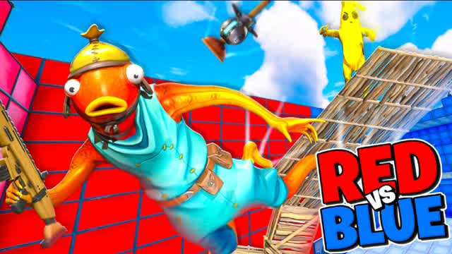 🔴RED VS BLUE🔵 🤯CRAZZY CHAOS💥 (BUILD)
