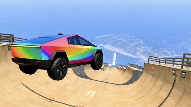 RAINBOW MEGA RAMP RACE